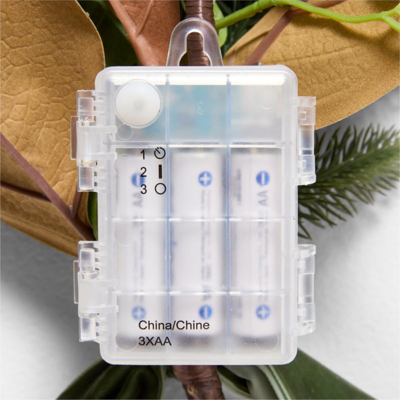 Faux Magnolia and Pinecone Pre-Lit Holiday Garland 6'