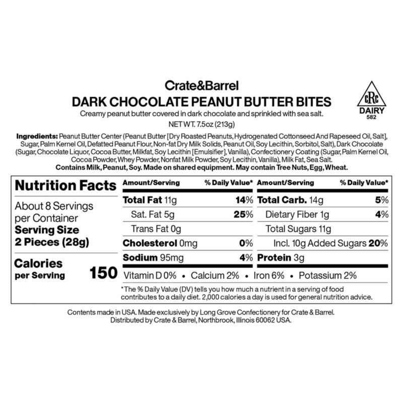 Dark Chocolate Peanut Butter Bites with Sea Salt with Gift Box