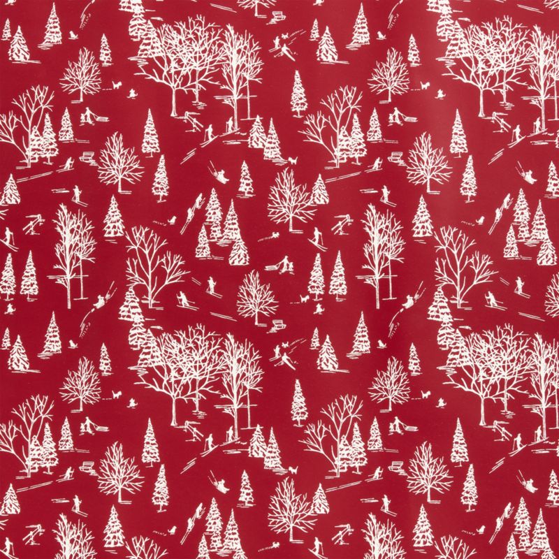 Red Skiers Holiday Gift Wrap