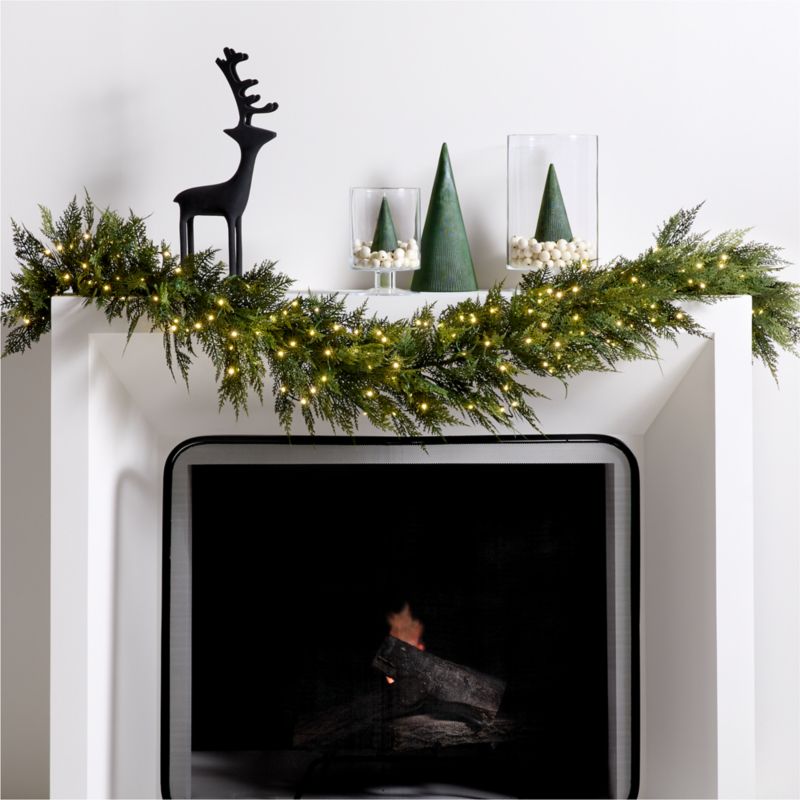 Ribbed Christmas Tree Holiday Mantel Set