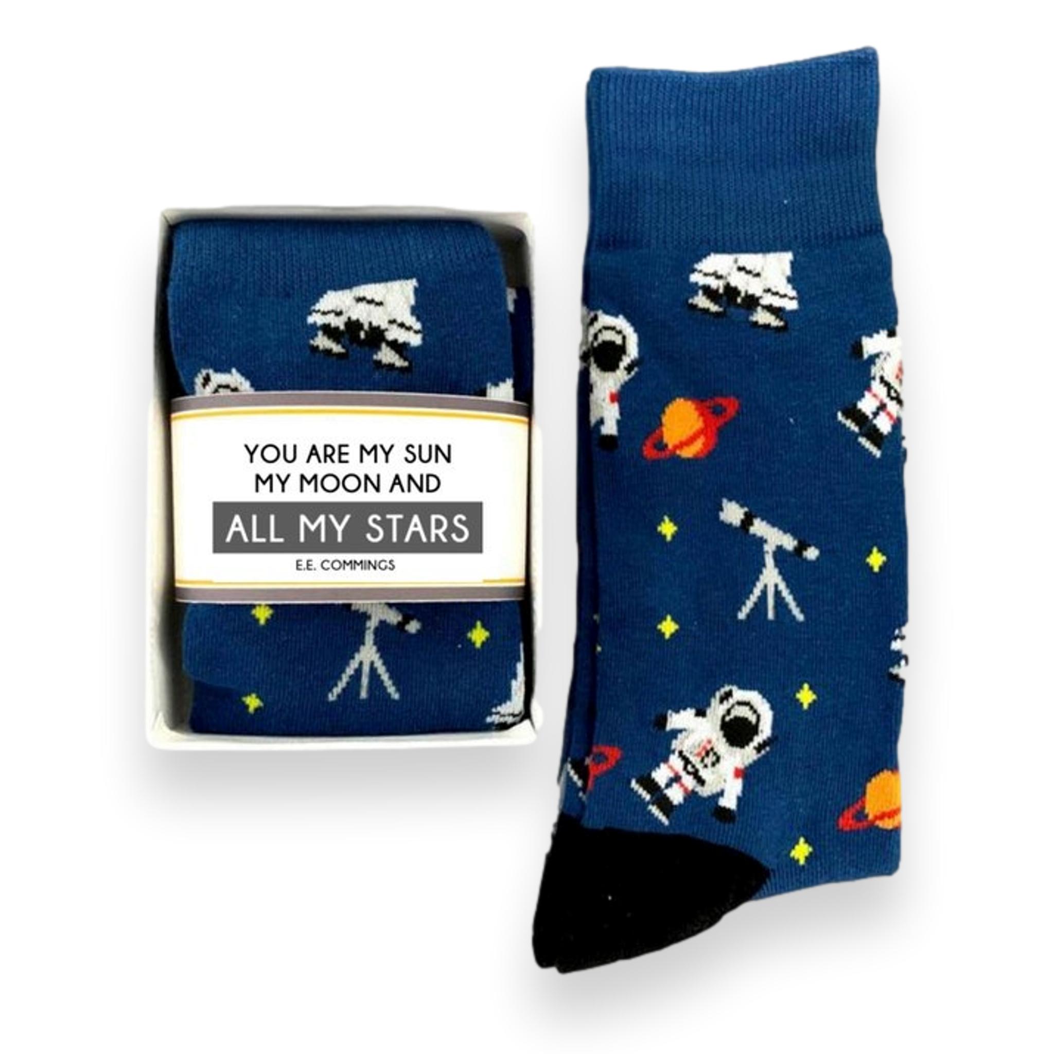 Astronaut Space Socks, You Are My Sun, My Moon And All My Stars