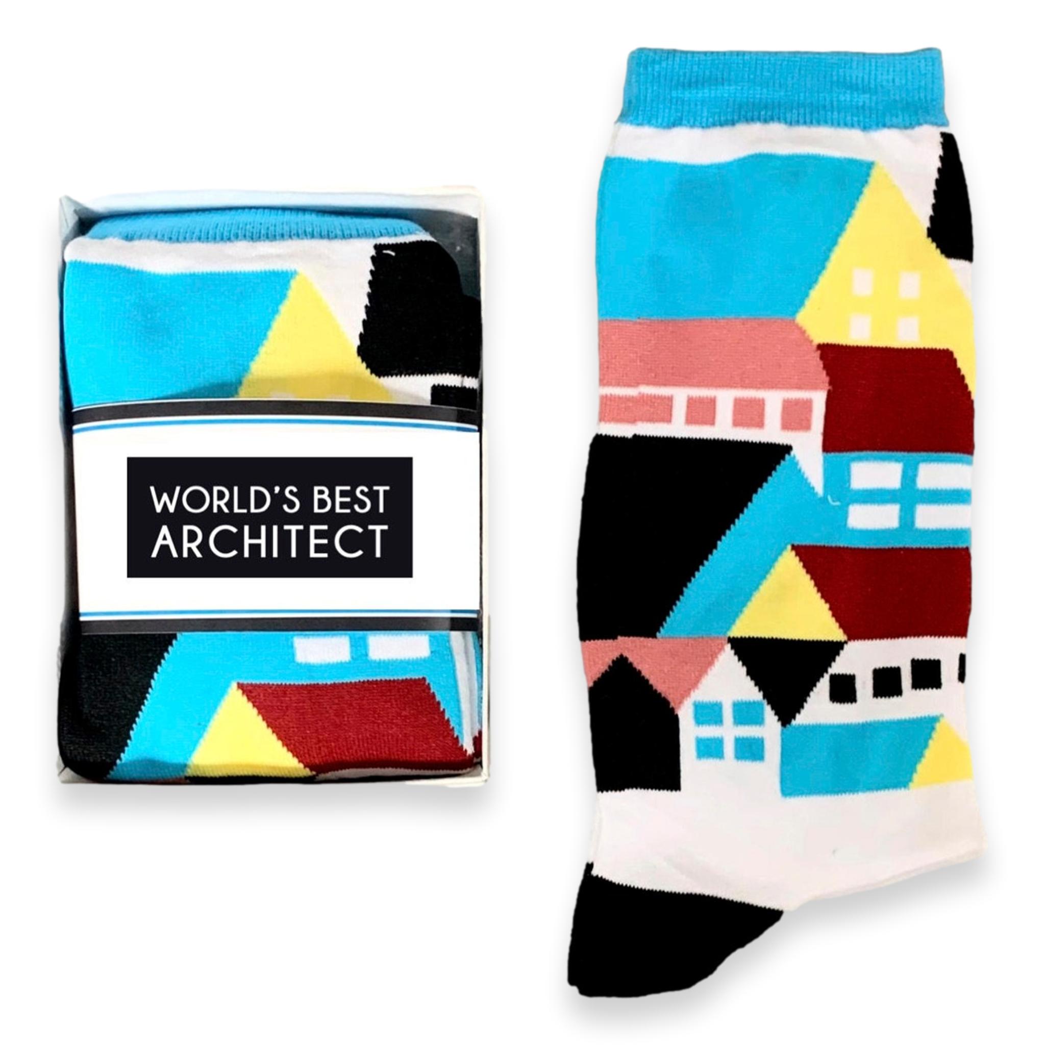 Novelty Socks With Houses, For Architect