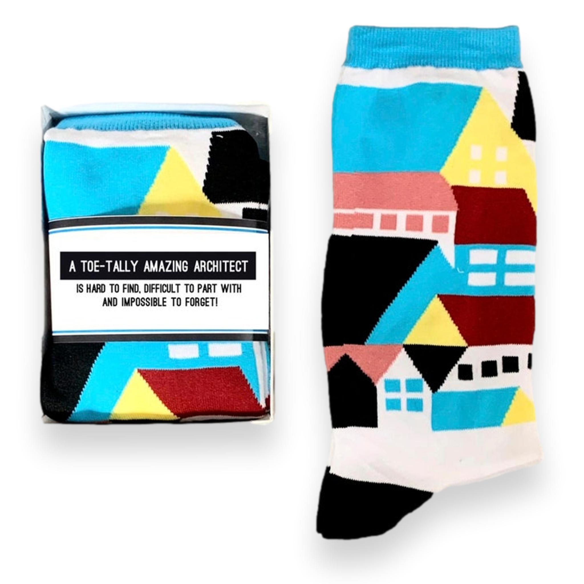 Novelty Socks With Houses, For Architect