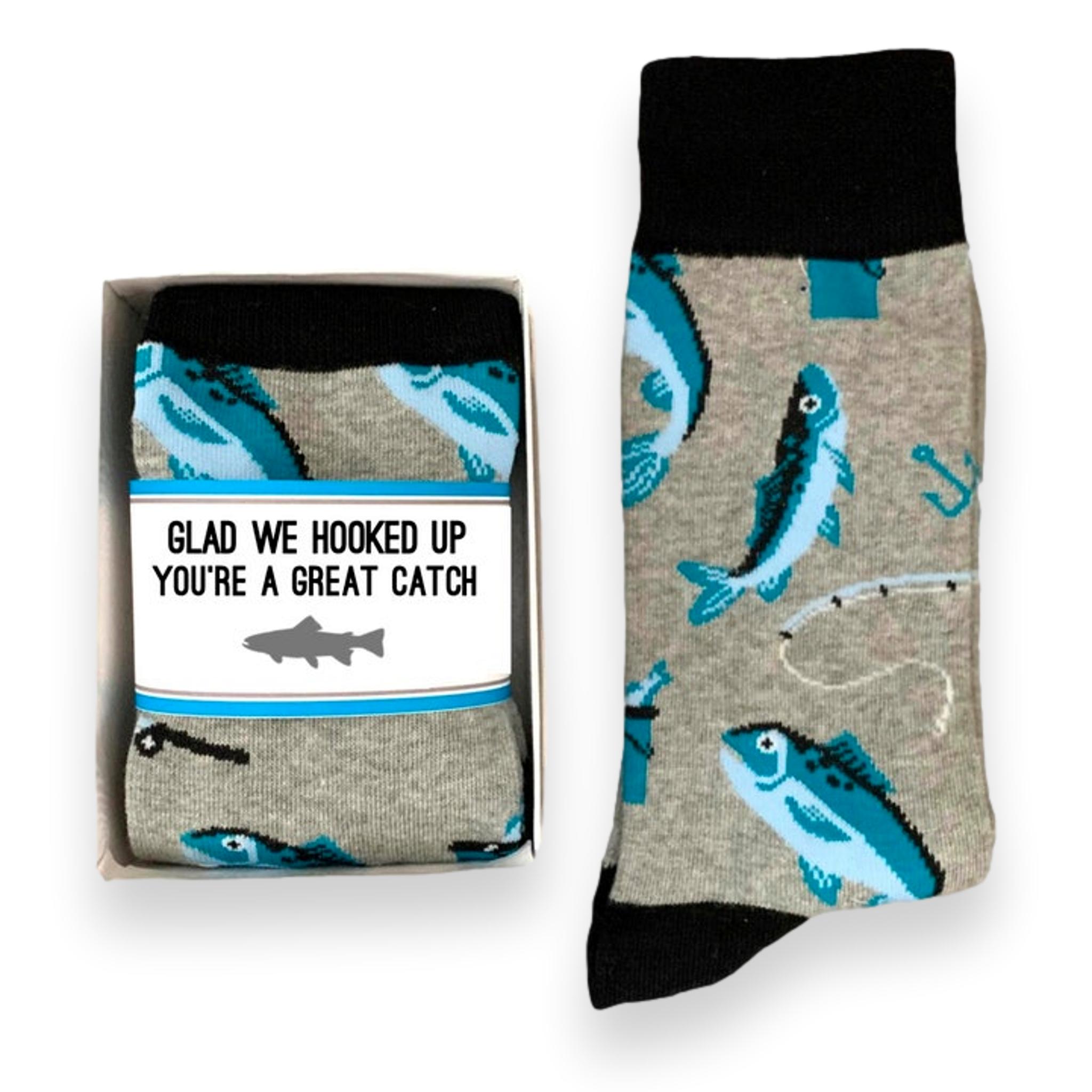 Fish Socks With Humorous Wraps, Keepin’ It Reel