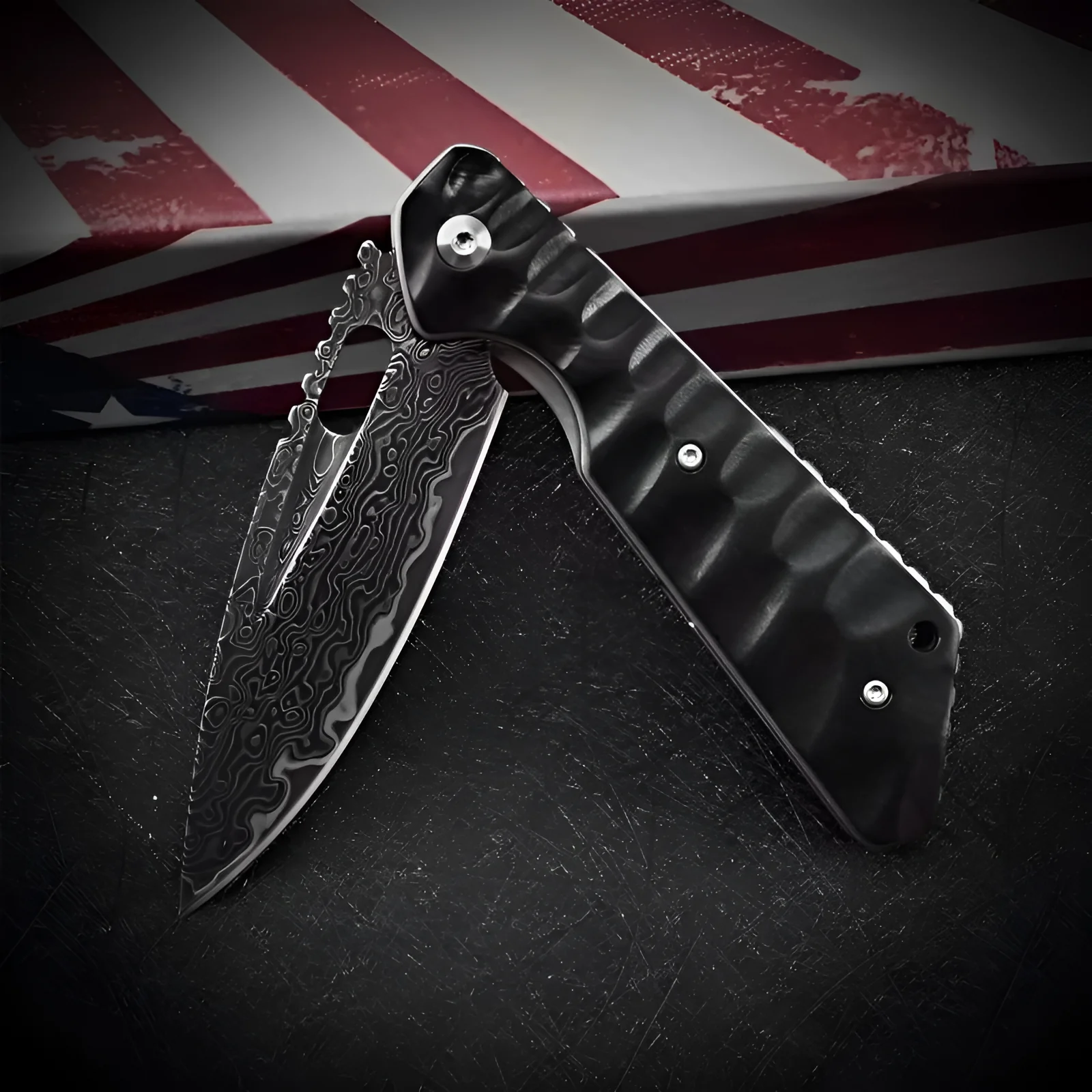 Raven Damascus knife - Sabremaster