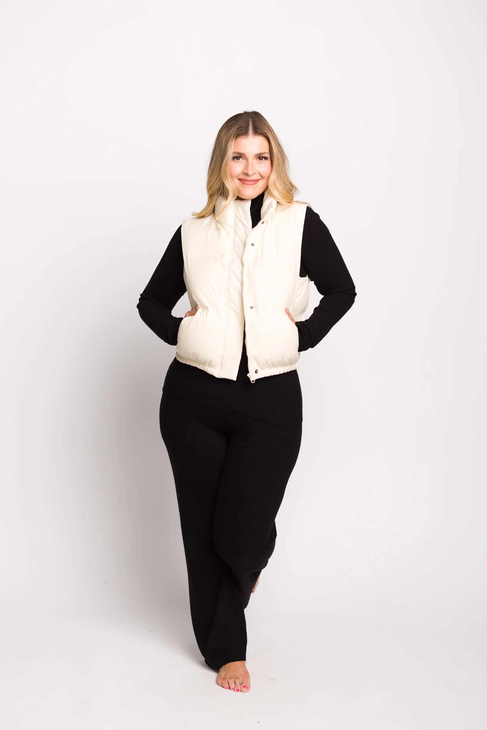 Aspen Vest in Cappuccino Foam - Iieemm