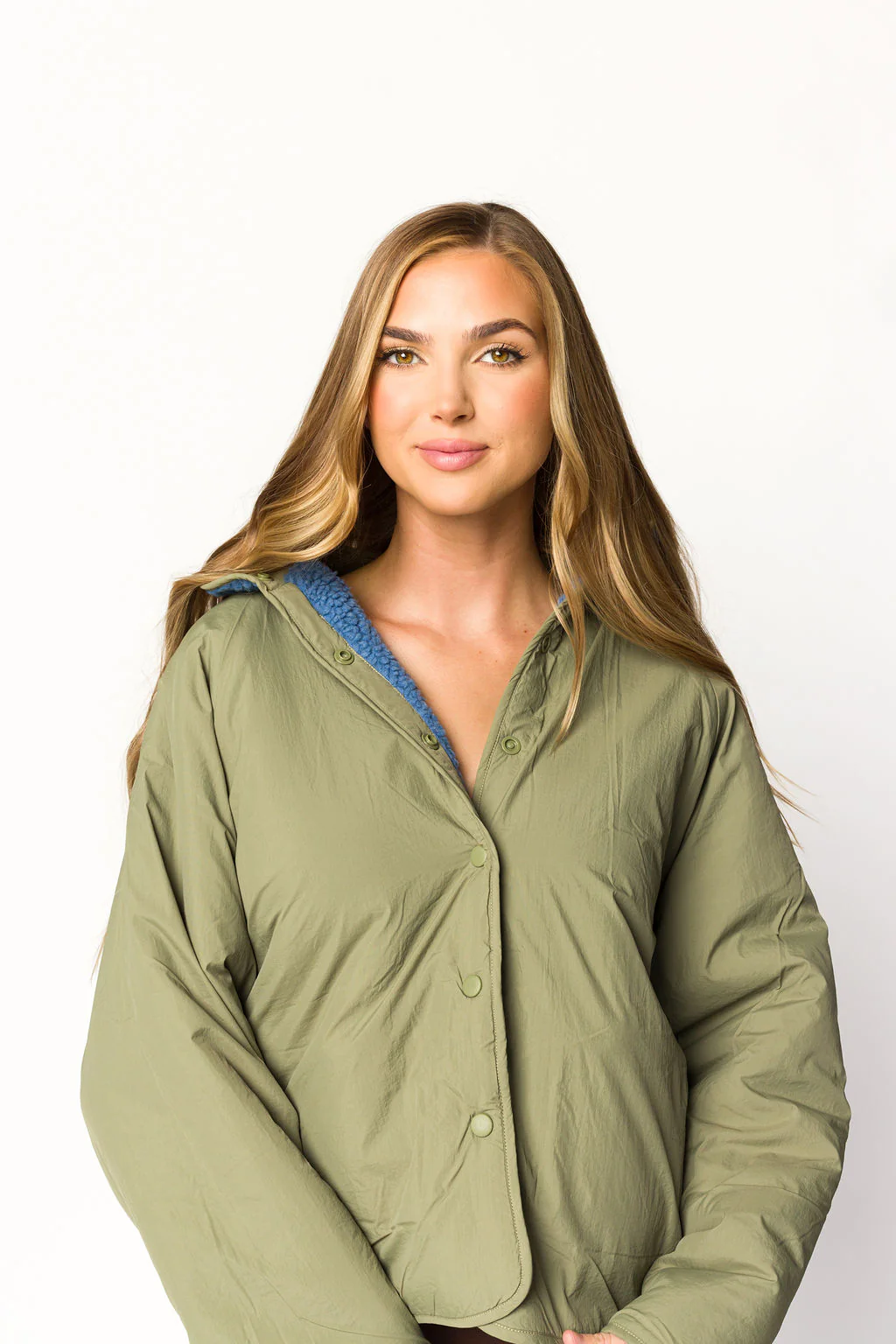 Skylar Reversible Jacket in Sea Blue - Iieemm