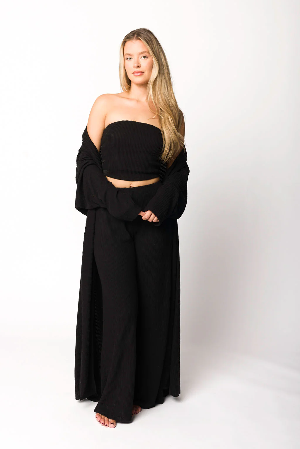 Yacht Club 3 Piece Tube Top Set in Ink - Iieemm