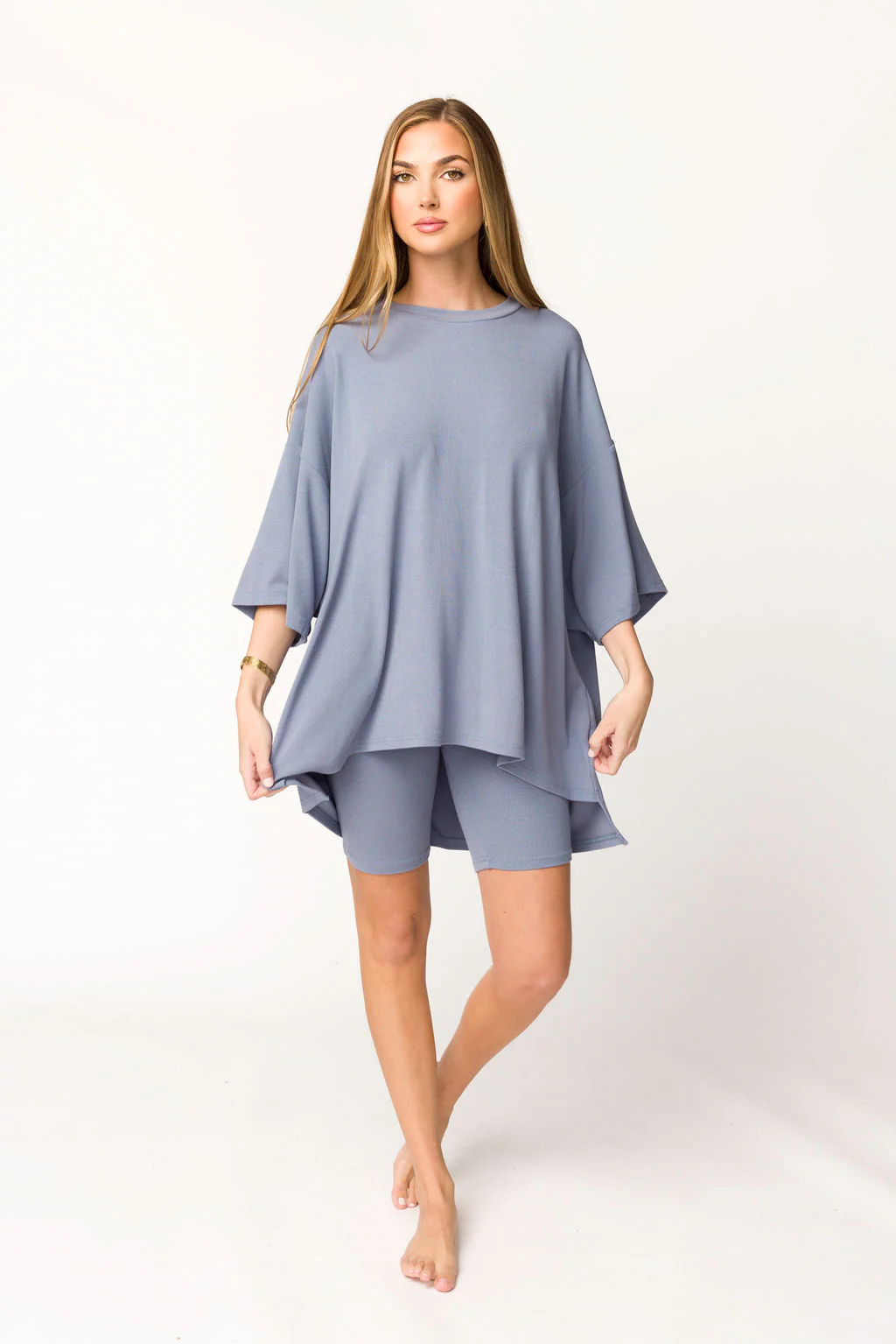 All Weekend Long Set - Short Sleeves - in Malibu Blue - Iieemm