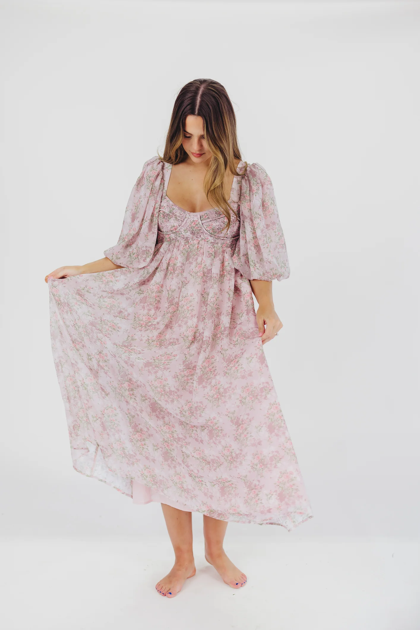 Harlow Maxi Dress in Mauve - Bump Friendly & Inclusive Sizing (S-3XL) - Iieemm