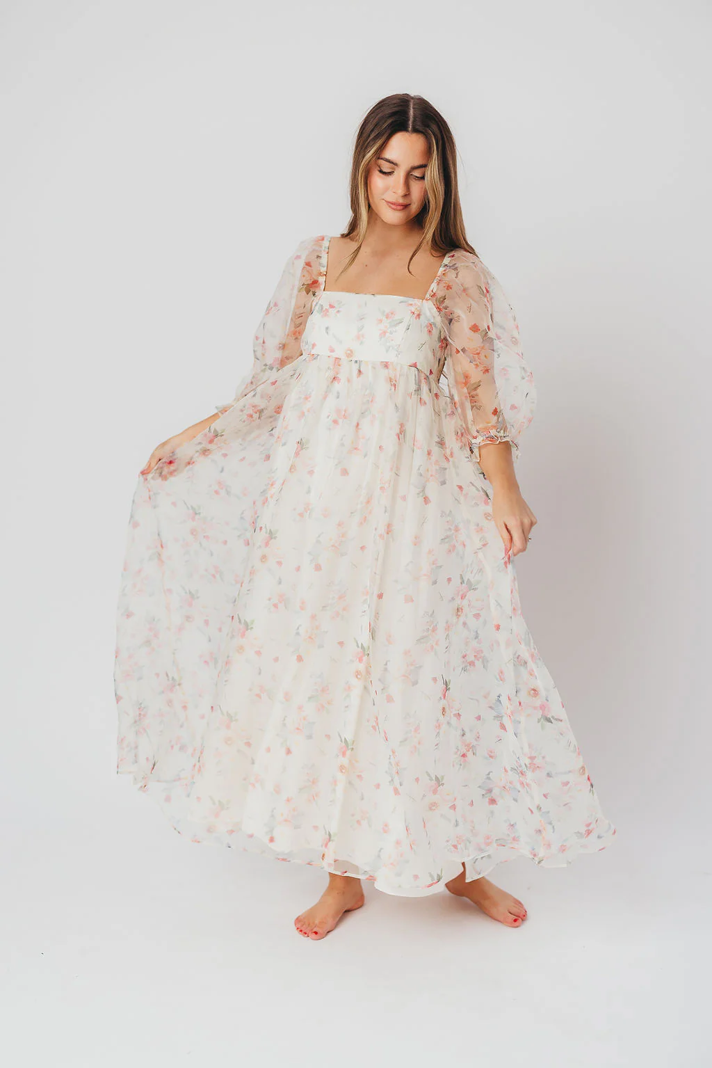 *New* Mona Maxi Dress with Smocking in Rosebud Floral - Bump Friendly & Inclusive Sizing (S-3XL) - Iieemm