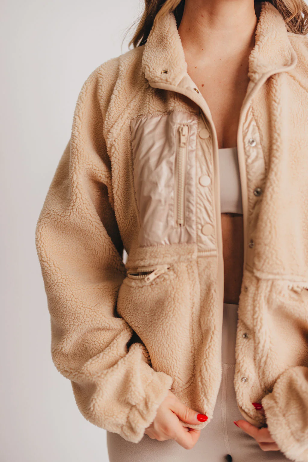 Warm Me Up Jacket in Nude - Iieemm