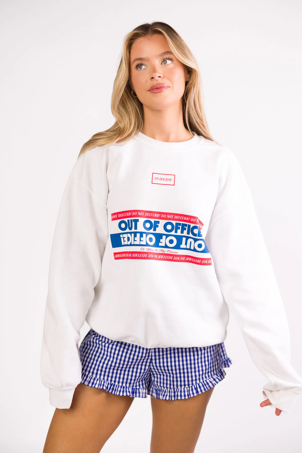 Out of Office Sweatshirt in White - Iieemm