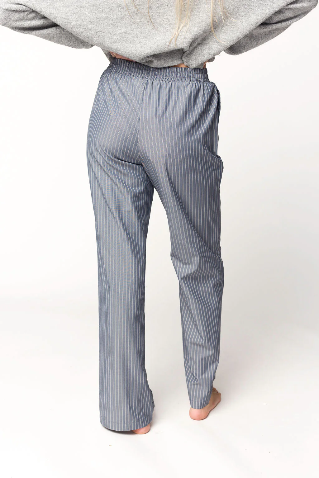 Michelle Striped Pajama Style Pants in Midnight - Iieemm