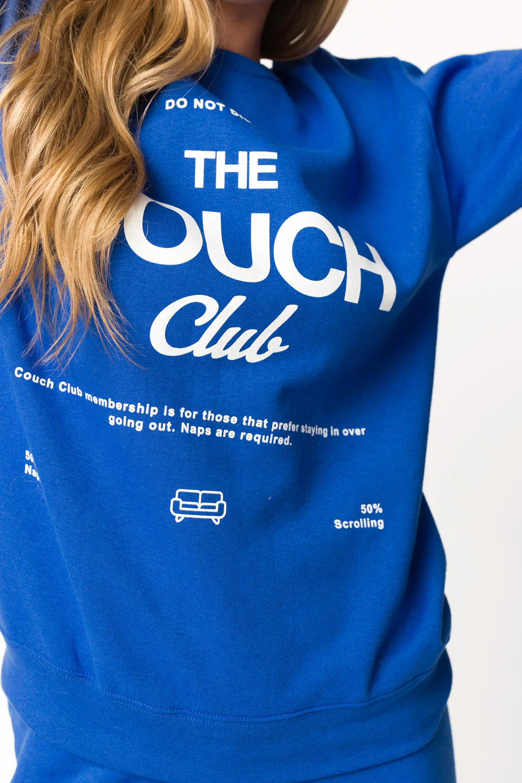 Couch Club Sweatshirt in Royal Blue - Iieemm