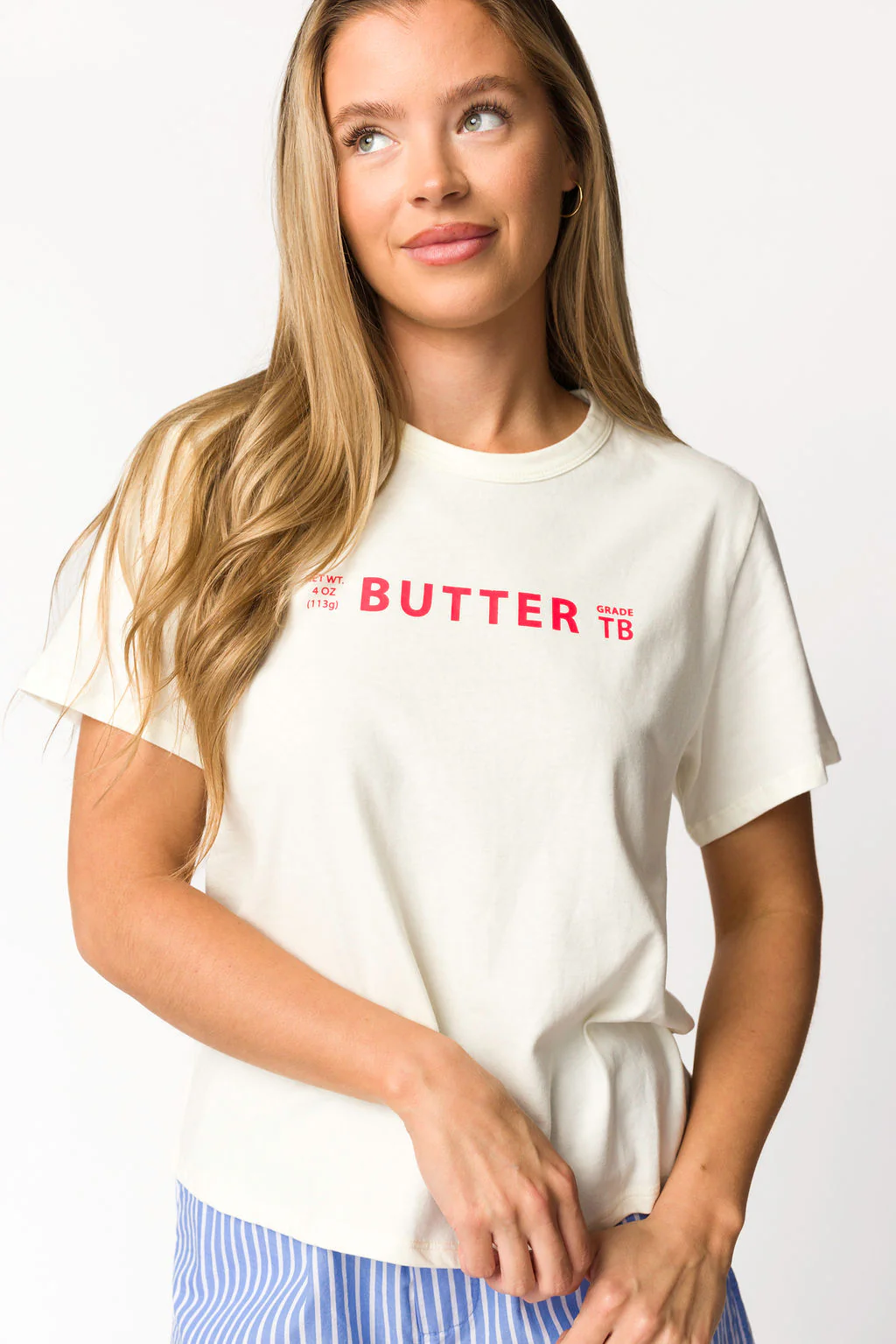 Butter Graphic T-Shirt in Cream - Iieemm