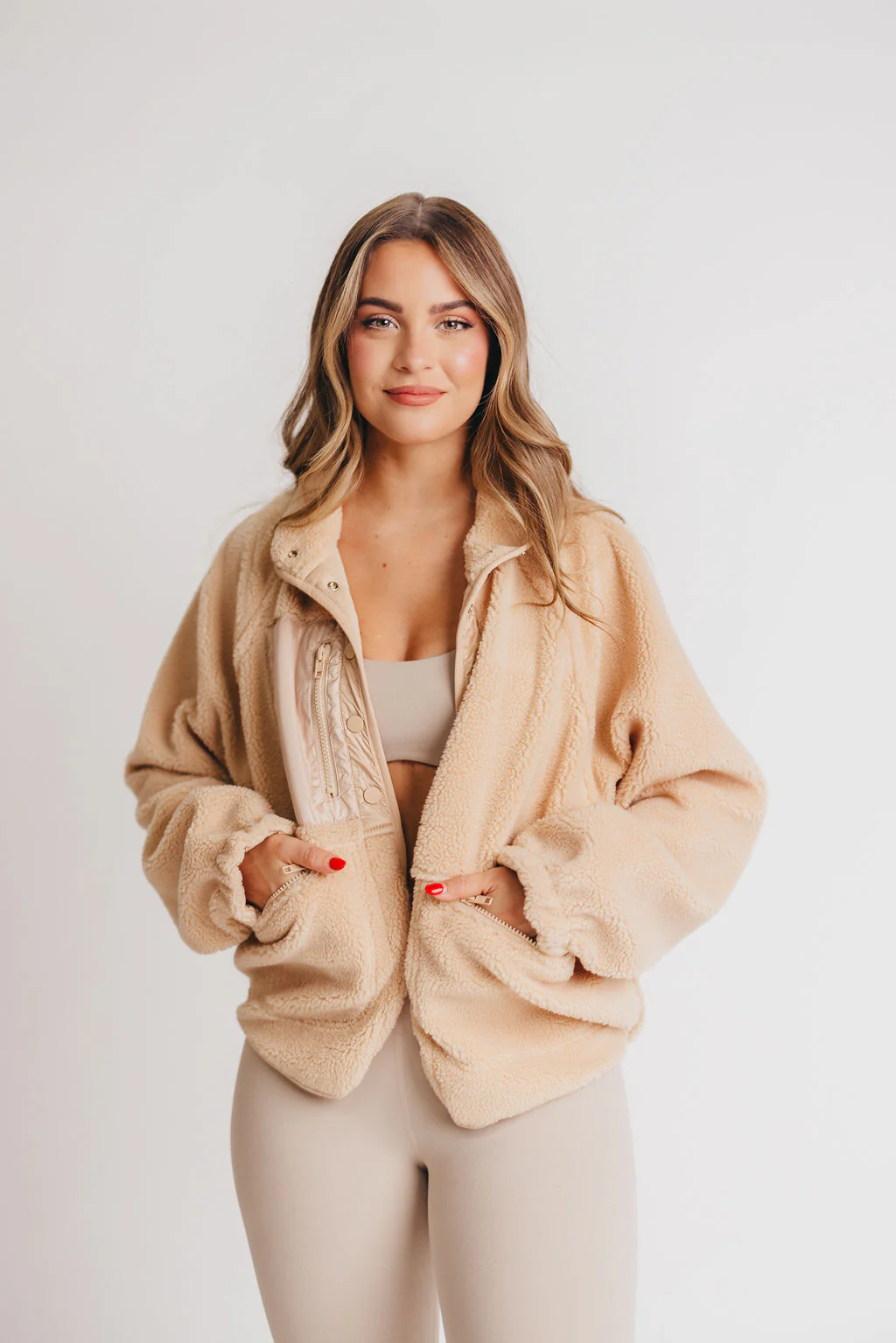 Warm Me Up Jacket in Nude - Iieemm