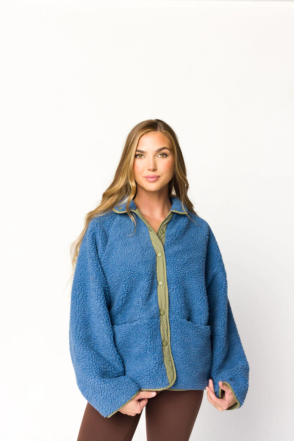 Skylar Reversible Jacket in Sea Blue - Iieemm