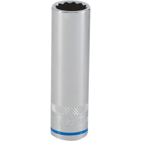 Channellock 1/2 In. Drive 15 mm 12-Point Deep Metric Socket - Iieemm