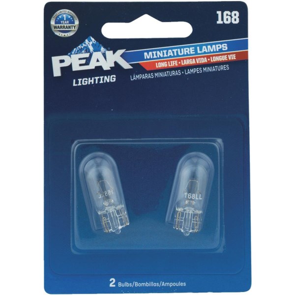 PEAK 168 14V Mini Incandescent Automotive Bulb (2-Pack) - Iieemm