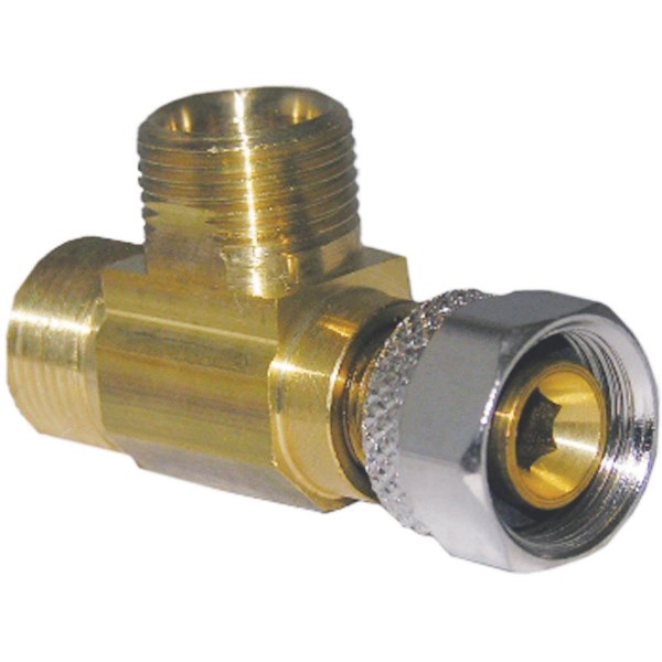 Lasco 3/8 In. FC Inlet x 3/8 In.C Outlet x 3/8 In.C Outlet Brass Extender Tee - Iieemm