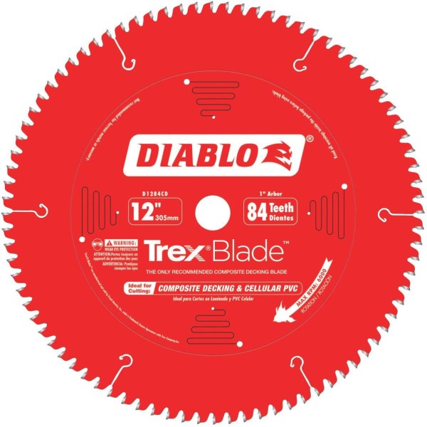 Diablo Trex Blade 12 In. 84-Tooth Composite Decking & PVC Circular Saw Blade - Iieemm