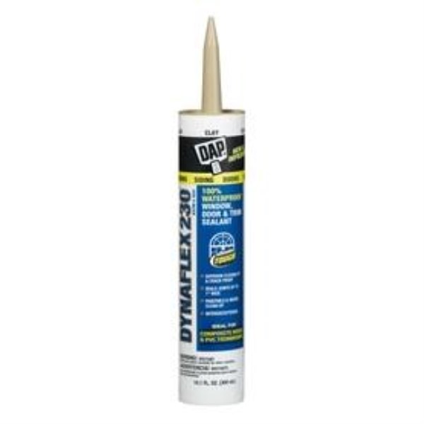 DAP DYNAFLEX 230 10.1 Oz. 100% Waterproof Window, Door, Siding & Trim Elastomeric Sealant, Clay - Iieemm