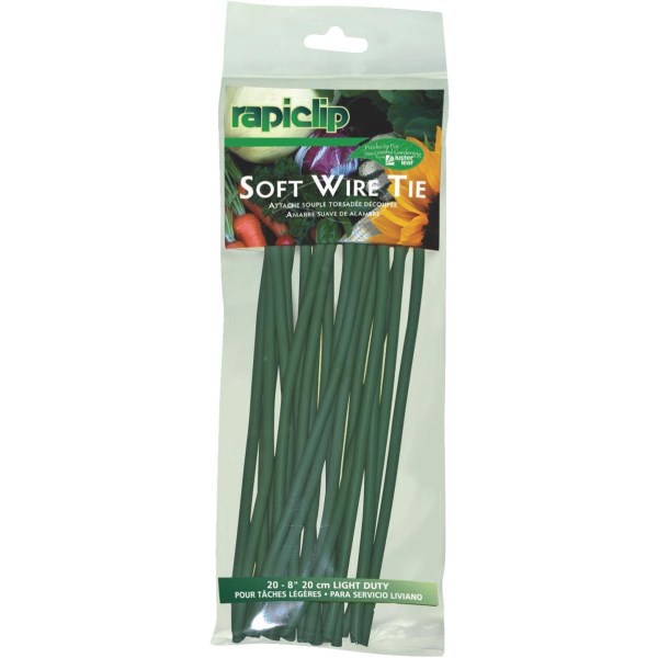 Rapiclip 8 In. Green Soft Wire Plant Tie (20-Pack) - Iieemm
