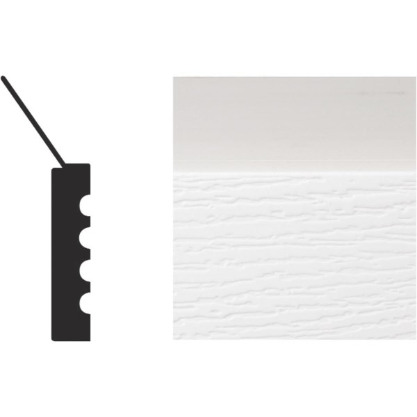 Royal Thermo Stop 2 In. W. x 7/16 In. H. x 16 Ft. L. White PVC Weatherstrip Garage Door Stop - Iieemm