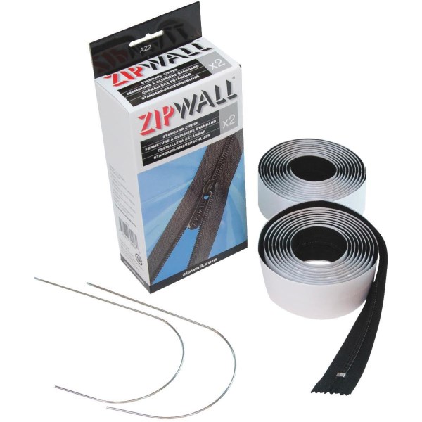 ZipWall 1-1/2 In. x 7 Ft. Standard Plastic Barrier Zipper (2-Pack) - Iieemm