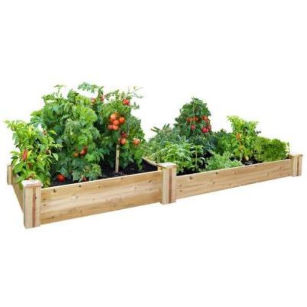 Greenes Fence 8 Ft. W. x 7 In. H. x 4 Ft. L. Stair Step Cedar Raised Garden System - Iieemm