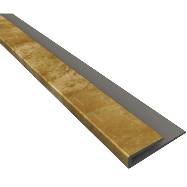 Fasade 18 In. Thermoplastic J-Edge Backsplash Trim, Bermuda Bronze - Iieemm