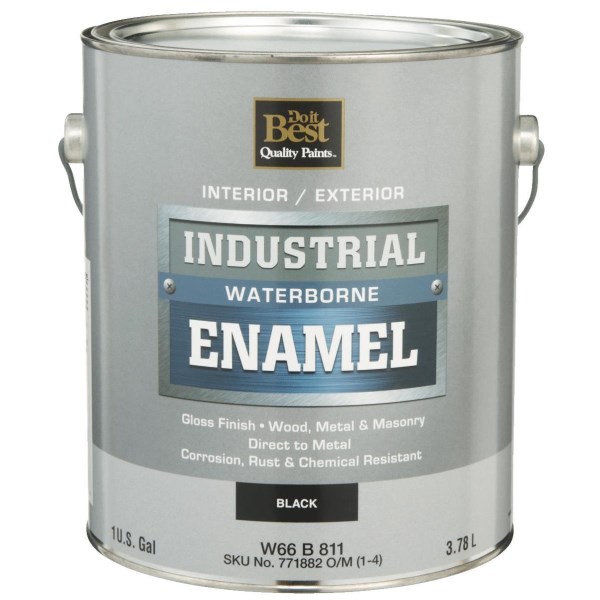Do it Best Waterborne Industrial Enamel, Black, 1 Gal. - Iieemm