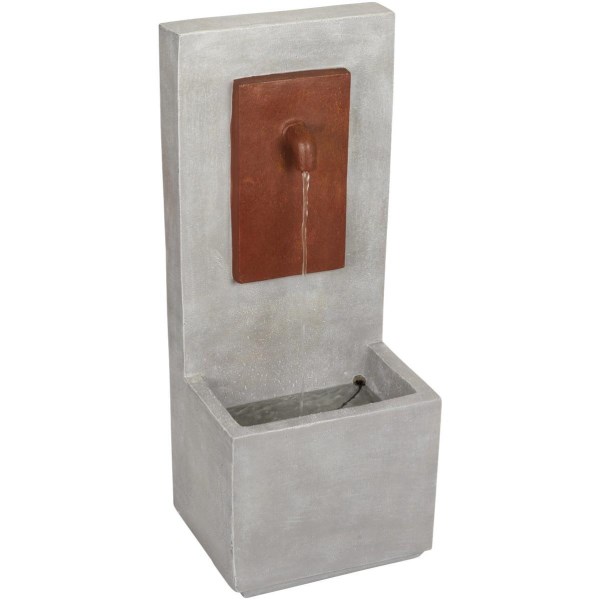 Best Garden 12 In. W. x 35 In. H. x 15 In. L. Rust Tap Resin Fountain - Iieemm