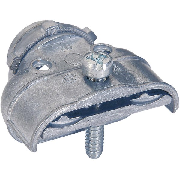 Sigma Engineered Solutions ProConnex 3/8 In. Duplex Clamp Die-Cast Zinc AC, MC, FMC, RWFMC Conduit Connector - Iieemm