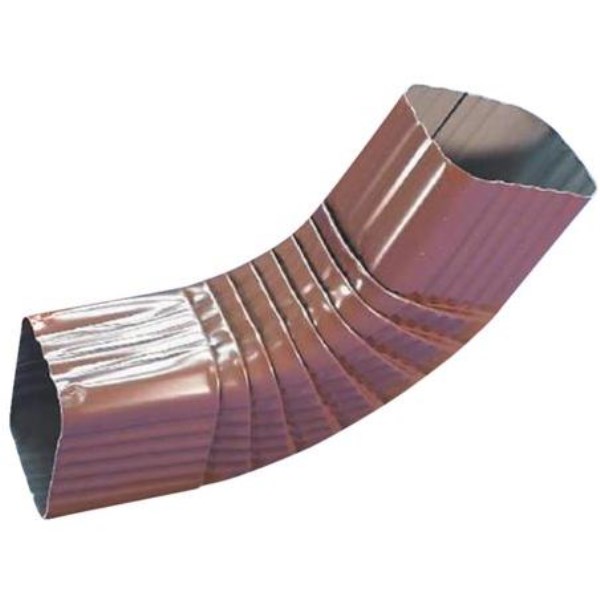 Spectra Metals 2 x 3 In. Aluminum Brown Side Downspout Elbow - Iieemm