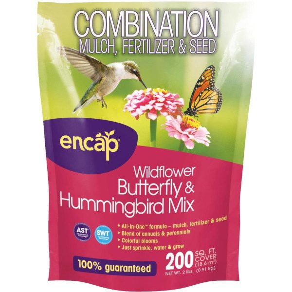 Earth Science  All-In-One 2 Lb. 200 Sq. Ft. Coverage Butterfly & Hummingbird Wildflower Seed Mix - Iieemm