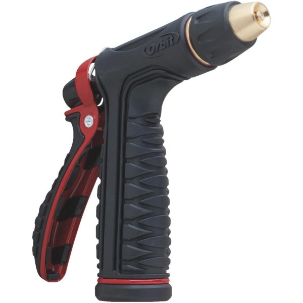Orbit Pro Flo Metal Adjustable Rear Trigger Pistol Nozzle, Red & Black - Iieemm