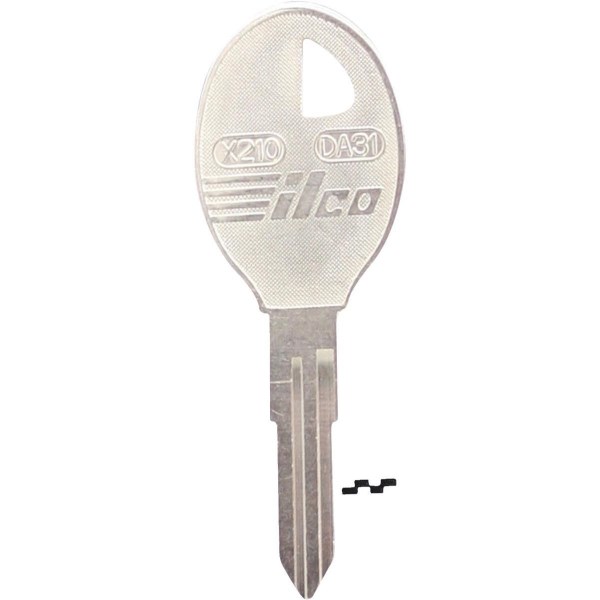 ILCO Nissan Nickel Plated Automotive Key, DA31 / X210 (10-Pack) - Iieemm