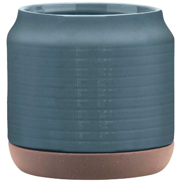 Southern Patio Oakland 6 In. Ceramic Blue Planter - Iieemm