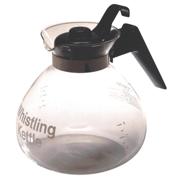 Medelco 3 Qt. Glass Stovetop Whistling Tea Kettle - Iieemm