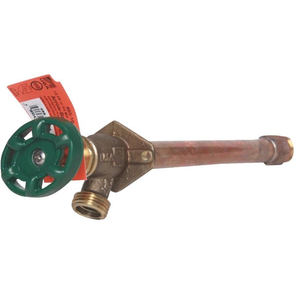Arrowhead Brass 1/2 In. x 1/2 In. MIP x 3/4 In. HT x 10 In. Anti-Siphon Frost Free Wall Hydrant - Iieemm