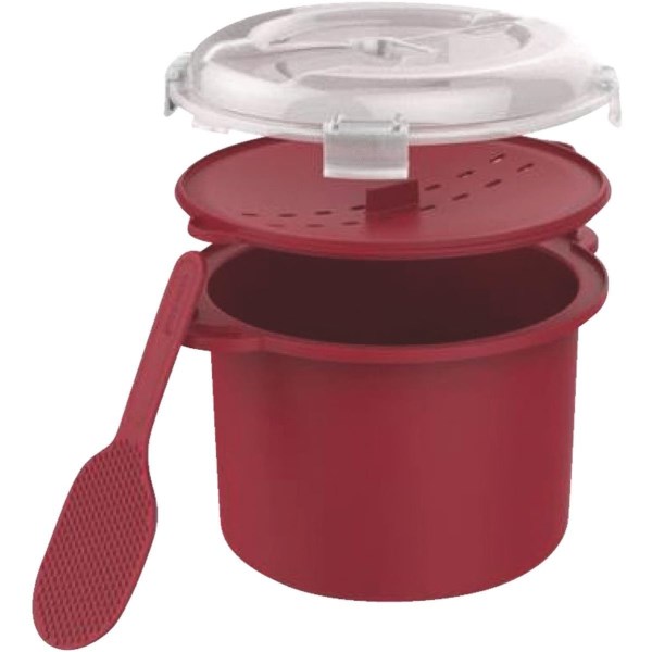 Goodcook 3 Cup Plastic Red Microwave Rice Steamer - Iieemm