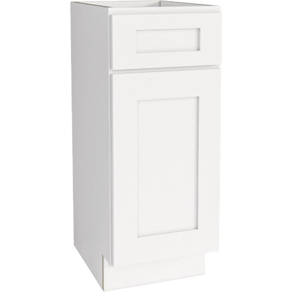 CraftMark Plymouth Shaker 12 In. W x 24 In. D x 34.5 In. H White Base Kitchen Cabinet - Iieemm