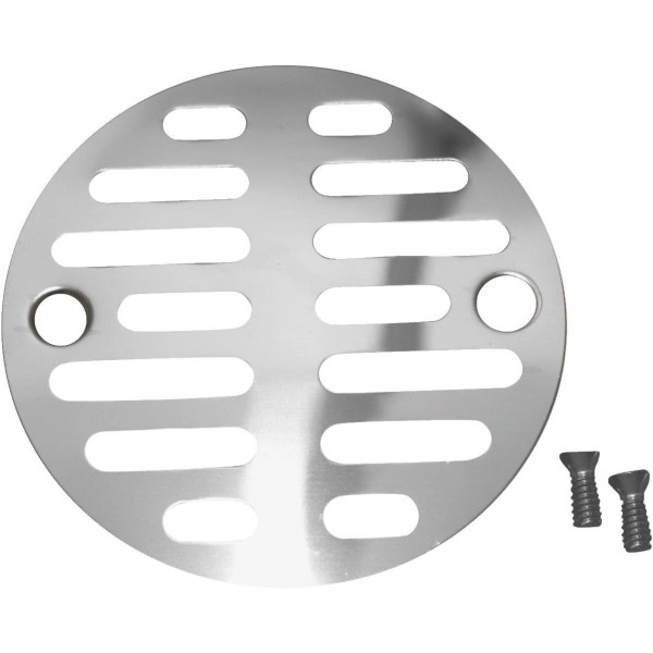 Lasco 3-1/2 In. Chrome Plated Grill Shower Drain Strainer - Iieemm
