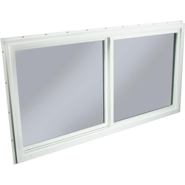 Northview 47-1/2 In. W. x 23-1/2 In. H. White PVC Single Glazed Utility Sliding Window - Iieemm