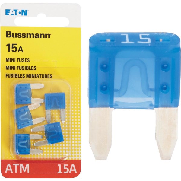 Bussmann 15-Amp 32-Volt ATM Blade Mini Automotive Fuse (5-Pack) - Iieemm