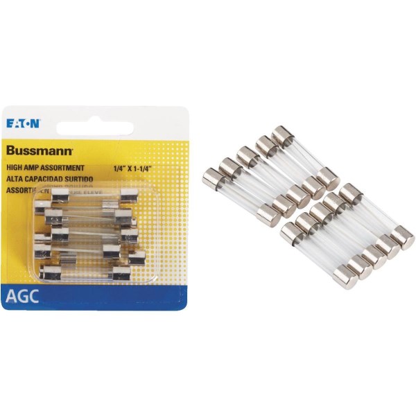 Bussmann AGC & SFE Glass Tube Fuse Assortment (10-Pack) - Iieemm