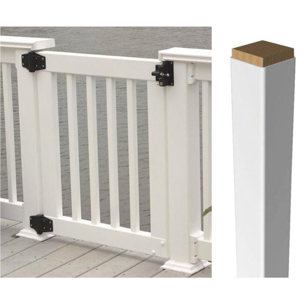 RDI Crossover Product 4 In. W x 4 In. H x 45 In. L White Vinyl Post Wrap Sleeve - Iieemm