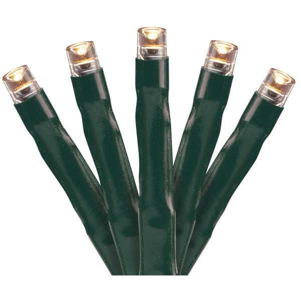 Lumineo Warm White 500-Bulb LED Compact Light Set with Dark Green Wire - Iieemm